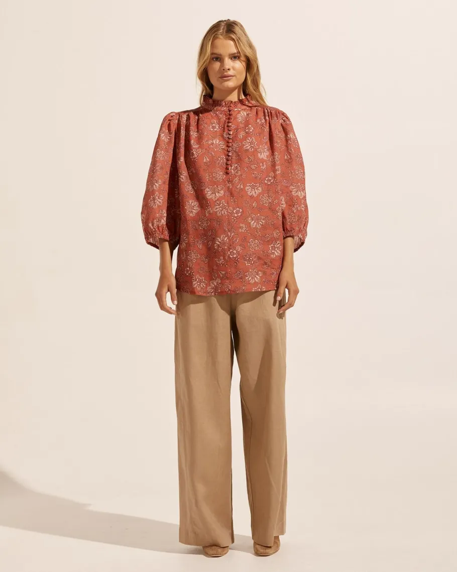 Lilt Top-Rust Paisley|zoe kratzmann Best