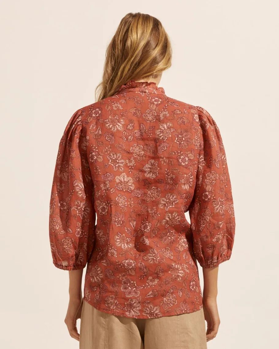Lilt Top-Rust Paisley|zoe kratzmann Best