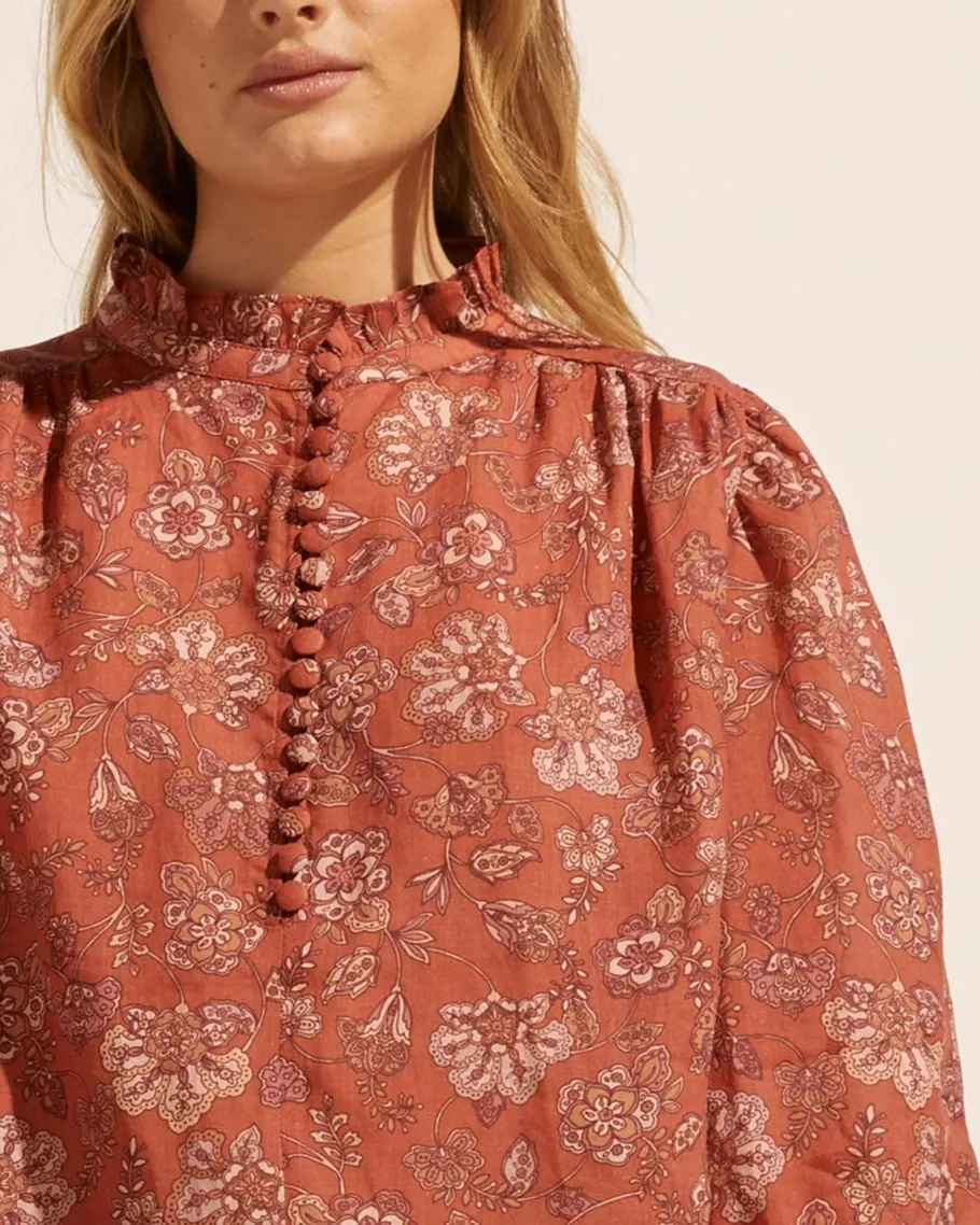Lilt Top-Rust Paisley|zoe kratzmann Best