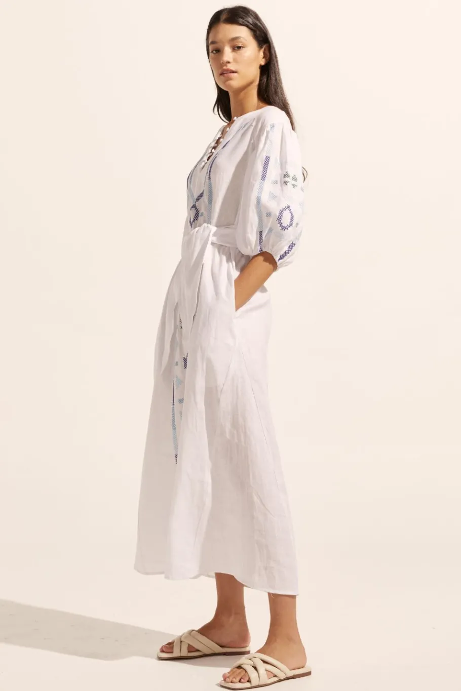 Limbo Dress-Azure Embroid|zoe kratzmann Sale