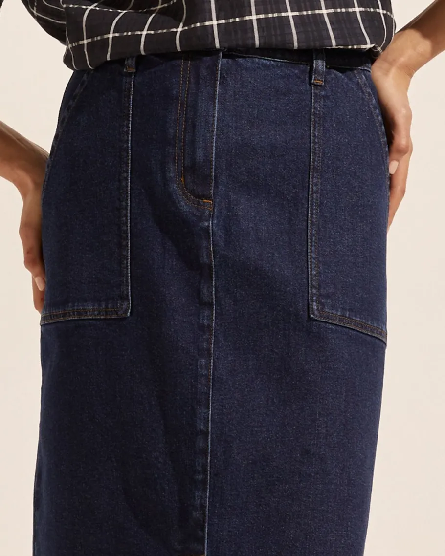 Loft Skirt-Dark Denim|zoe kratzmann Outlet