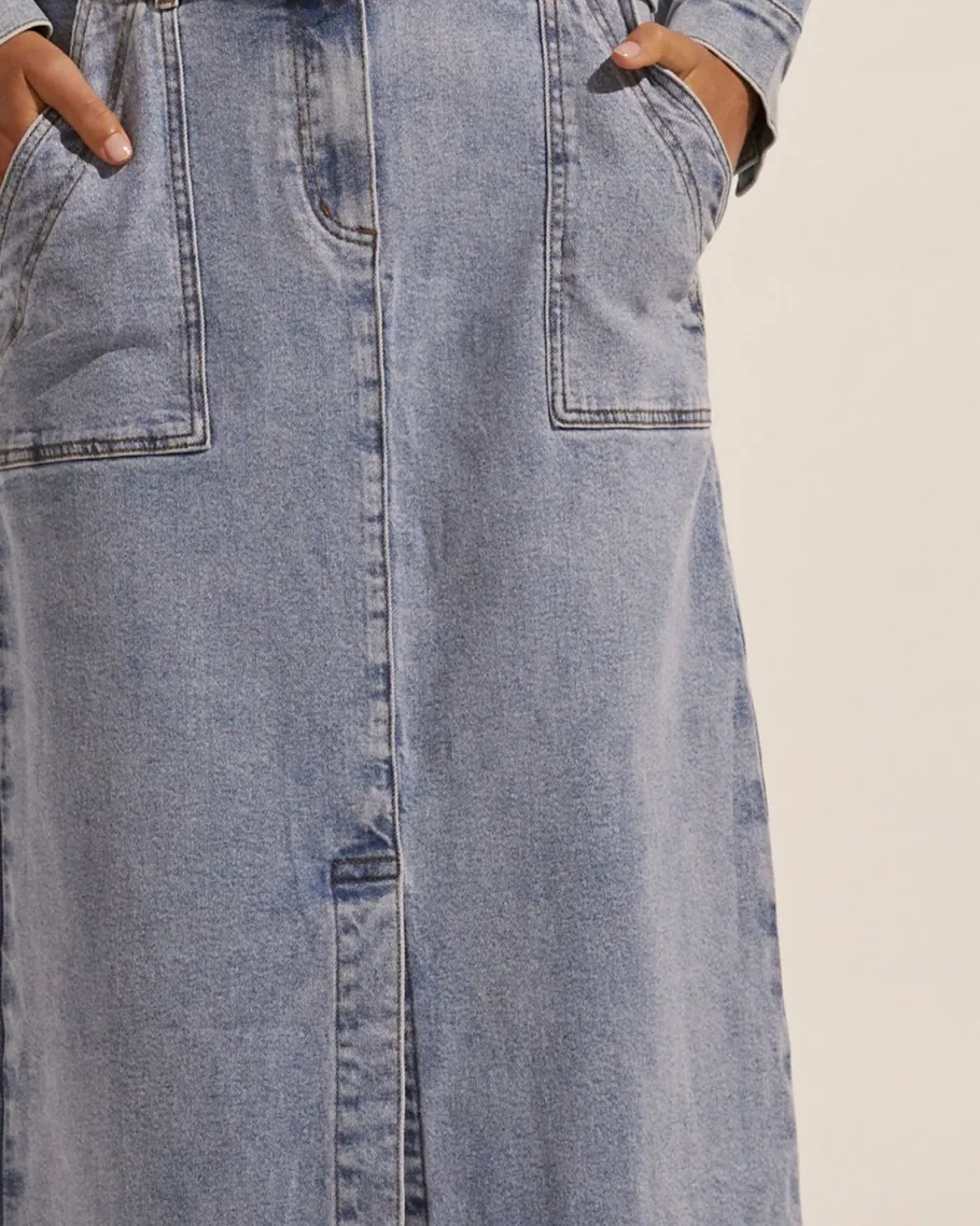 Loft Skirt-Washed Denim|zoe kratzmann Best
