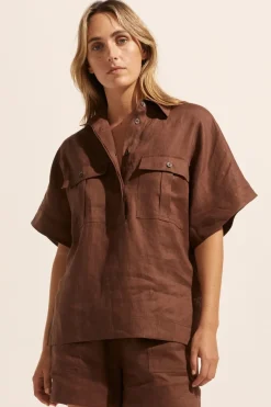 Medley Top-Carob|zoe kratzmann