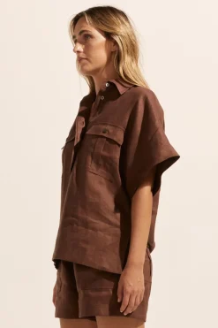 Medley Top-Carob|zoe kratzmann