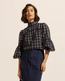 Pace Top-Black Check|zoe kratzmann Discount