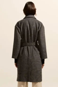Pillar Coat-Black Mini Check|zoe kratzmann Best
