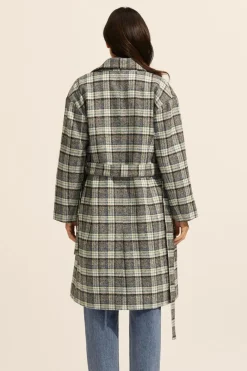 Pillar Coat-Green Check|zoe kratzmann Sale