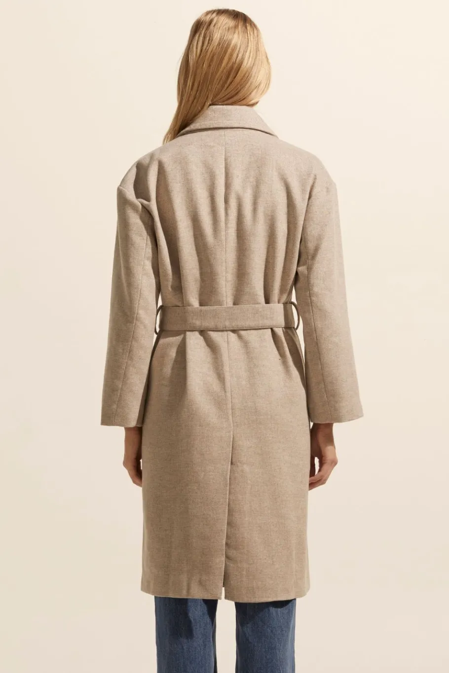 Pillar Coat-Stone Mini Check|zoe kratzmann Discount