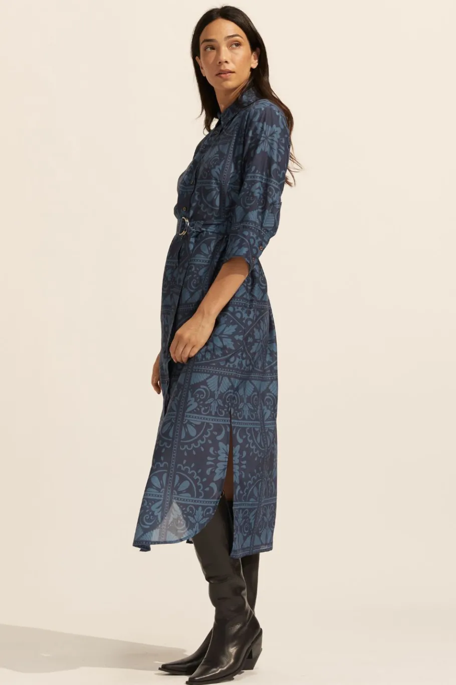 Pinpoint Dress-Indigo Mosaic|zoe kratzmann Sale