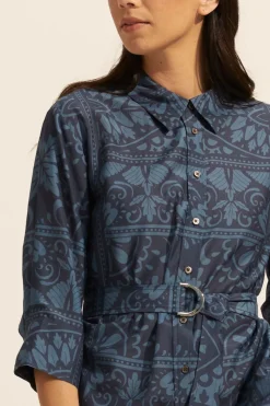 Pinpoint Dress-Indigo Mosaic|zoe kratzmann Sale