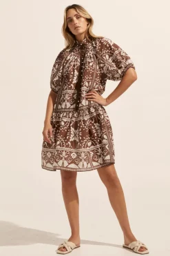 Pivot Dress-Choc Mosaic|zoe kratzmann Best