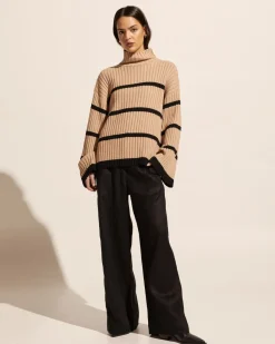 Privy Knit-Camel/Black|zoe kratzmann