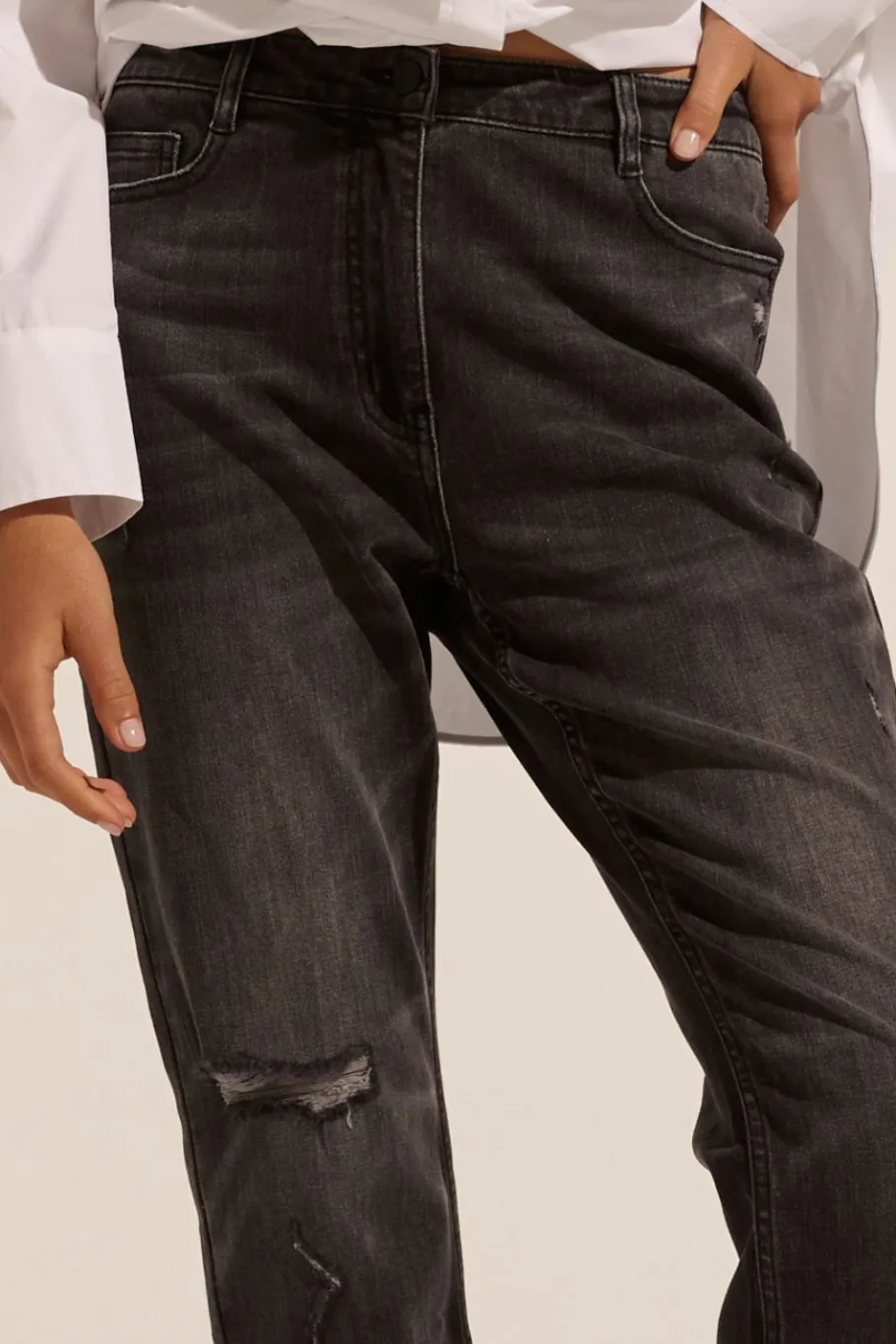 React Jean-Distressed Black|zoe kratzmann Discount