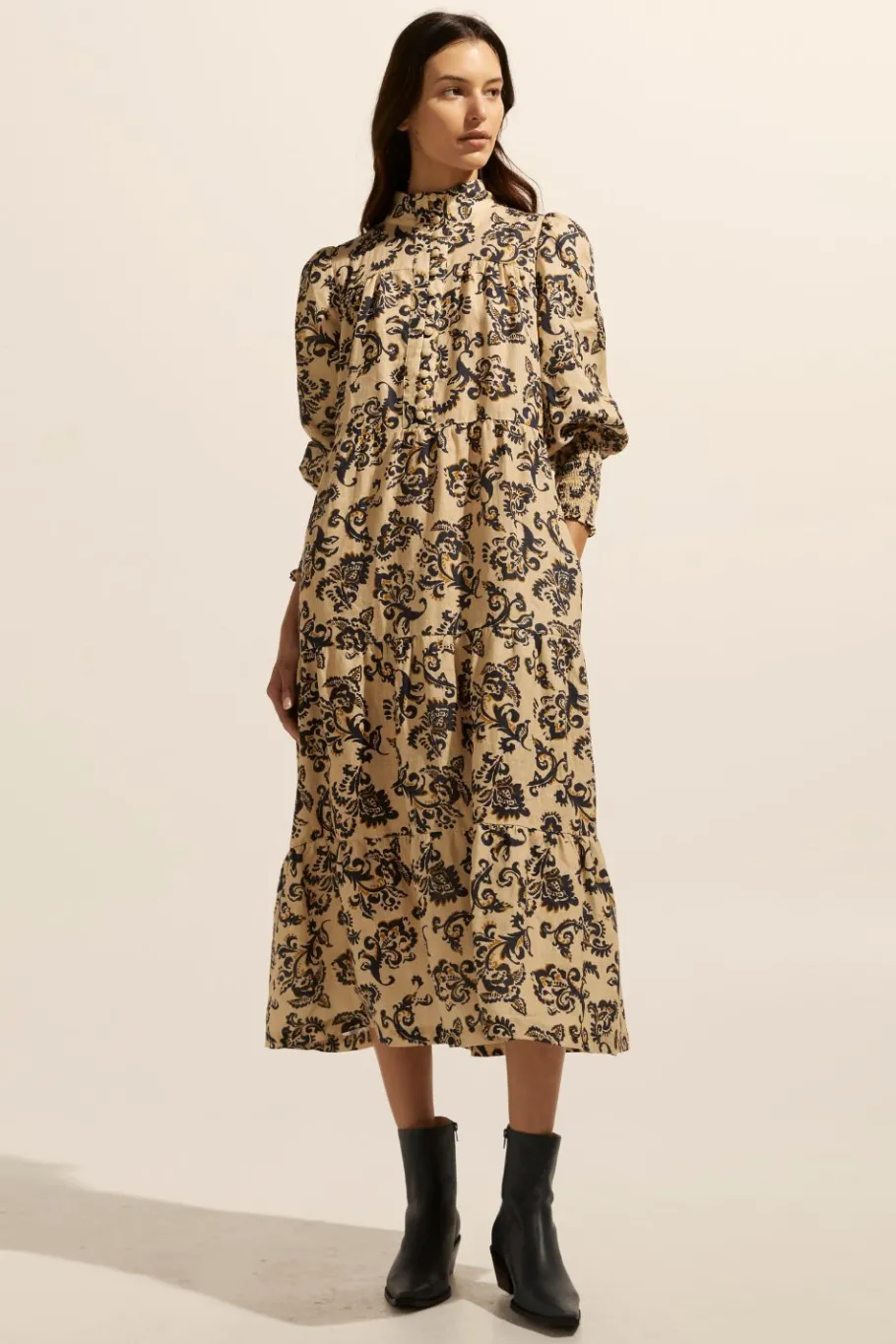 Recruit Dress-Ochre Floral|zoe kratzmann Sale