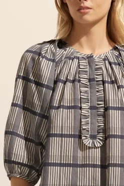 Refine Top-Ink/Porcelain Check|zoe kratzmann Outlet