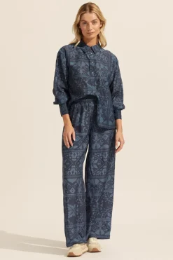 Reflex Top-Indigo Mosaic|zoe kratzmann Clearance
