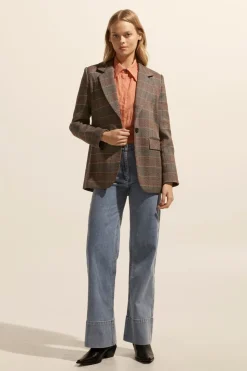 Scout Jacket-Clay Check|zoe kratzmann Best