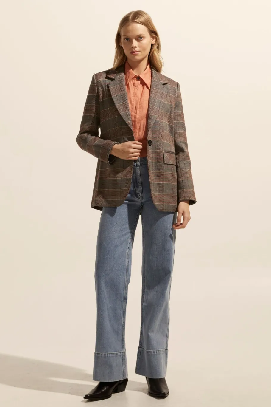 Scout Jacket-Clay Check|zoe kratzmann Best