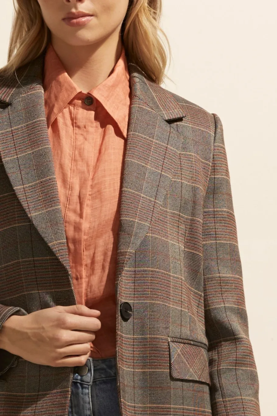 Scout Jacket-Clay Check|zoe kratzmann Best