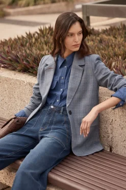 Scout Jacket-Sapphire Check|zoe kratzmann Online
