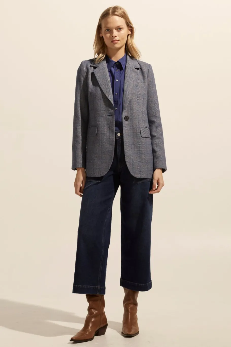 Scout Jacket-Sapphire Check|zoe kratzmann Online