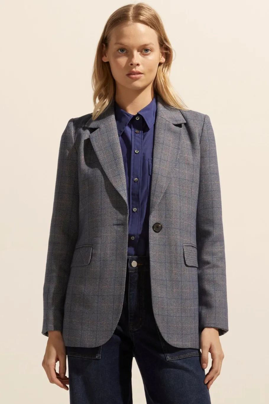 Scout Jacket-Sapphire Check|zoe kratzmann Online