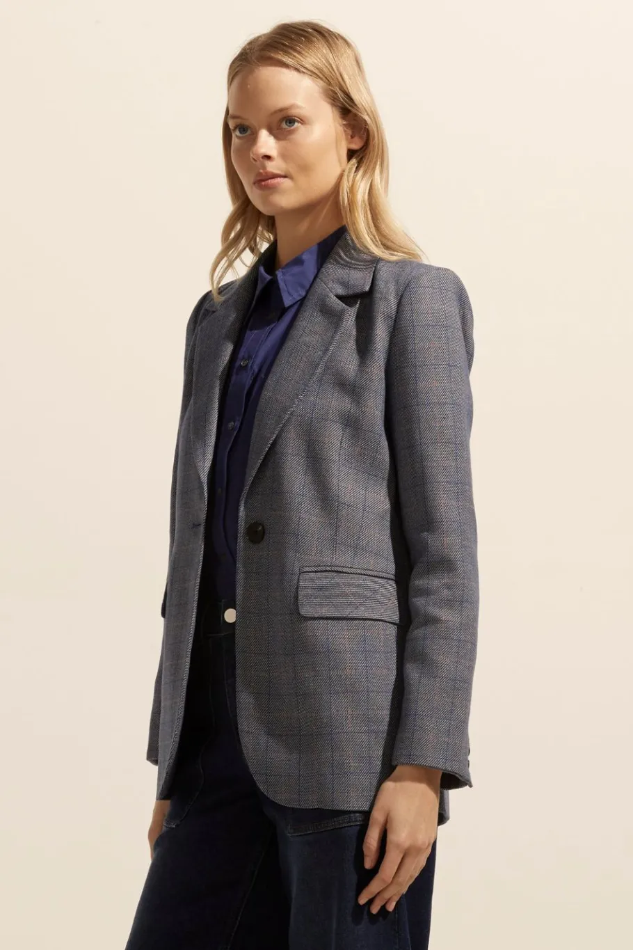 Scout Jacket-Sapphire Check|zoe kratzmann Online