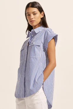 Sequel Top-Cobalt Stripe|zoe kratzmann Online