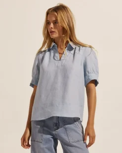 Serene Top-Sky|zoe kratzmann