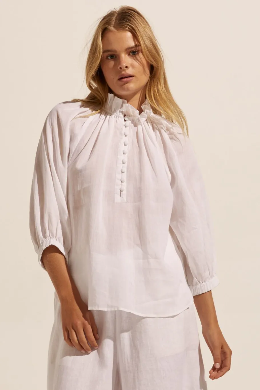 Siesta Top-Porcelain|zoe kratzmann Clearance