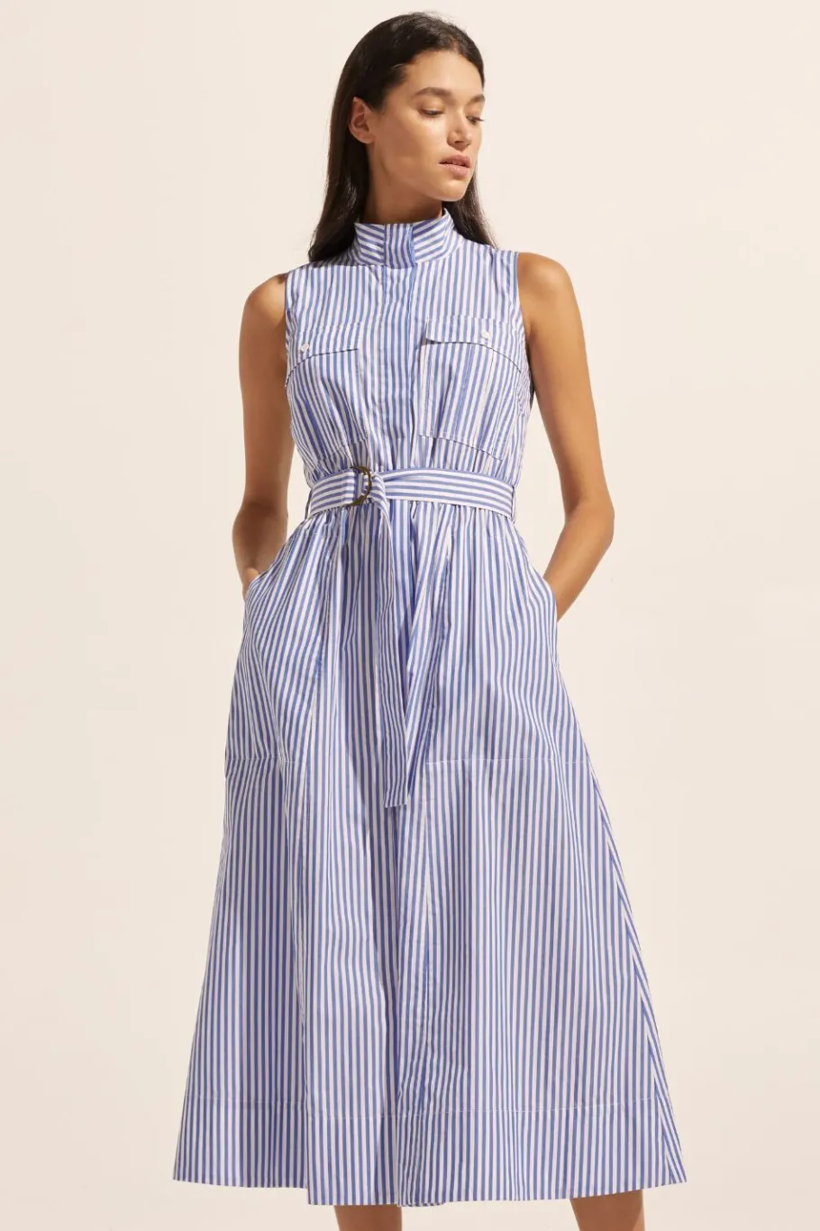 Snippet Dress-Cobalt Stripe|zoe kratzmann Best