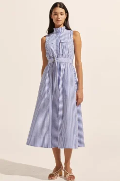 Snippet Dress-Cobalt Stripe|zoe kratzmann Best