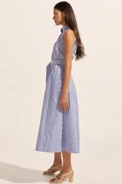 Snippet Dress-Cobalt Stripe|zoe kratzmann Best
