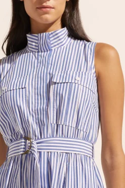 Snippet Dress-Cobalt Stripe|zoe kratzmann Best