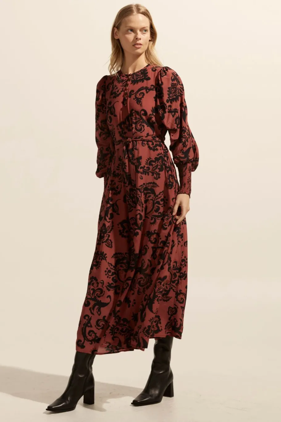 Tangent Dress-Clay Floral|zoe kratzmann Online