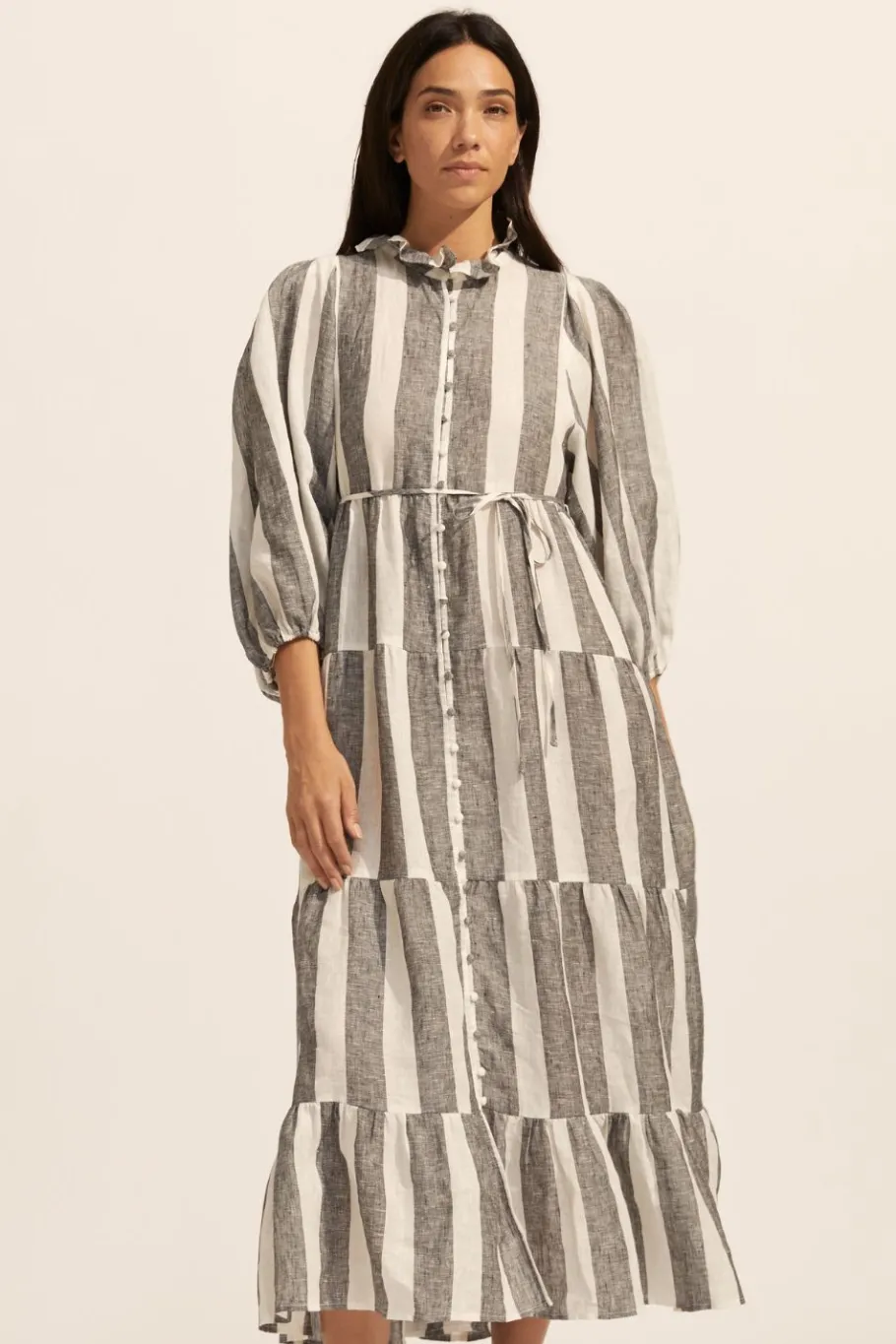 Toast Dress-Black Wide Stripe|zoe kratzmann New