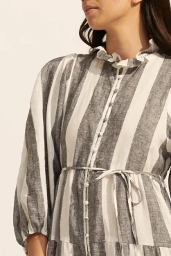 Toast Dress-Black Wide Stripe|zoe kratzmann New