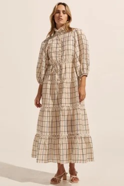 Toast Dress-Ivory Check|zoe kratzmann Clearance