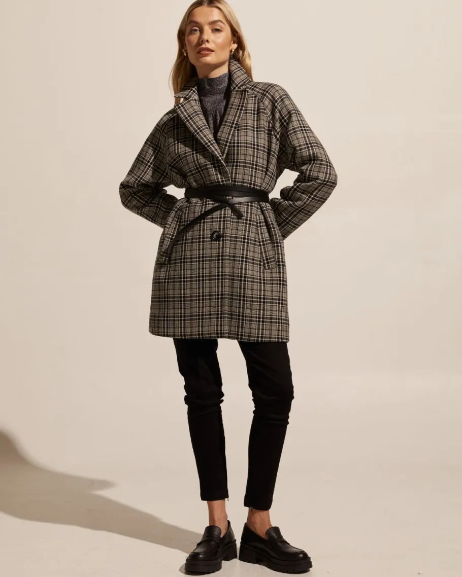 Transit Coat-Black Check|zoe kratzmann Outlet