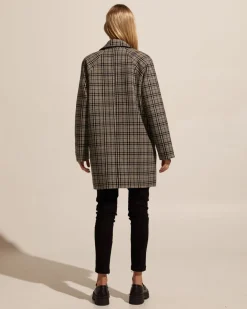 Transit Coat-Black Check|zoe kratzmann Outlet