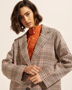 Transit Coat-Musk Check|zoe kratzmann