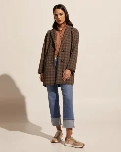 Transit Coat-Toasted Check|zoe kratzmann New