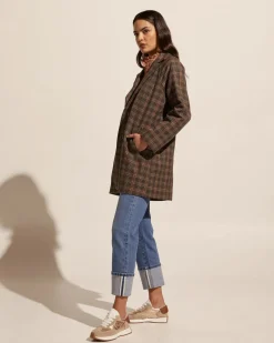 Transit Coat-Toasted Check|zoe kratzmann New