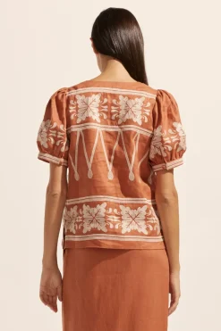 Venture Top-Ginger Embroid|zoe kratzmann Hot