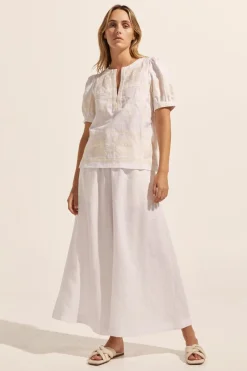 Venture Top-Porcelain Embroid|zoe kratzmann New