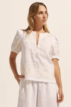 Venture Top-Porcelain Embroid|zoe kratzmann New