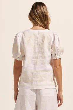 Venture Top-Porcelain Embroid|zoe kratzmann New