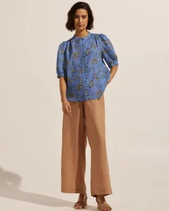 Virtue Top-Azure Botanic|zoe kratzmann New